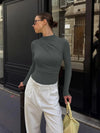 Long Sleeve Ruched Bodysuit