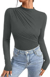 Long Sleeve Ruched Bodysuit