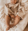 Plaid Infant Romper Headband Set