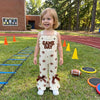 Baby Girl Football Game Day Jumpsuit