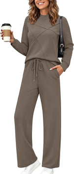 Mock Neck Matching Lounge Set