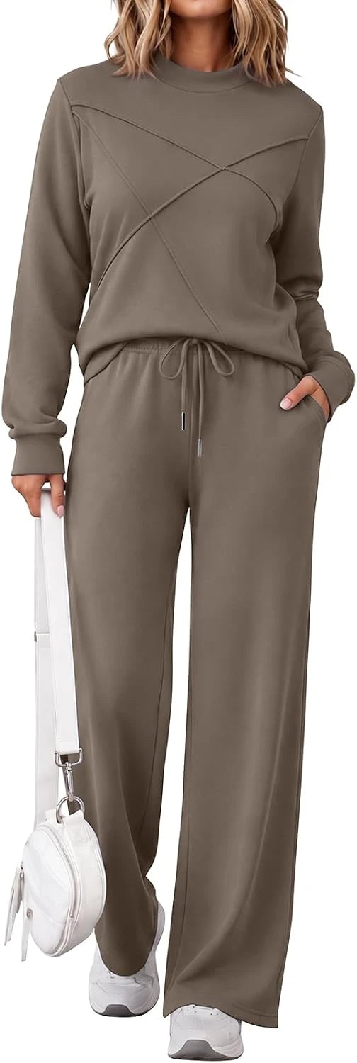 Mock Neck Matching Lounge Set