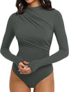 Long Sleeve Ruched Bodysuit