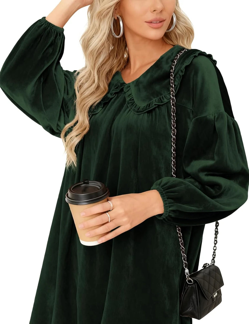 Velvet Babydoll Dress