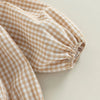 Plaid Infant Romper Headband Set
