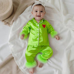 Silky Satin Kids Christmas Pajamas