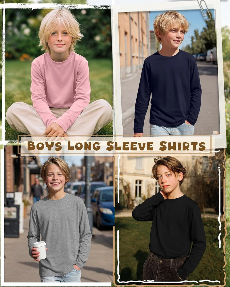 boys long sleeve layering shirts