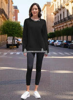Layered Oversized Fall Sweater