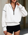 half zip fleece hoodie