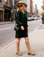 Velvet Babydoll Dress