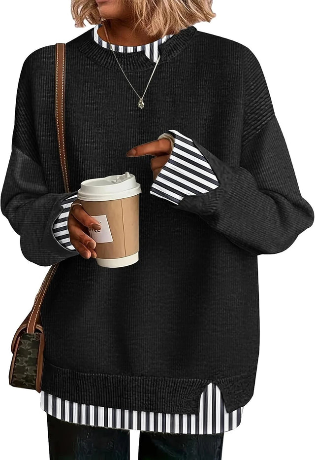 Layered Oversized Fall Sweater