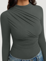 Long Sleeve Ruched Bodysuit
