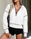 half zip fleece hoodie