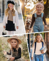 ribbed cotton girls long sleeve layering tops