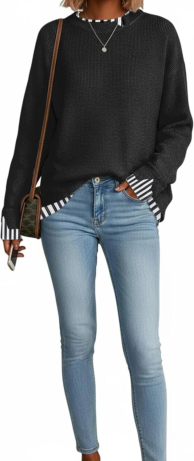 Layered Oversized Fall Sweater