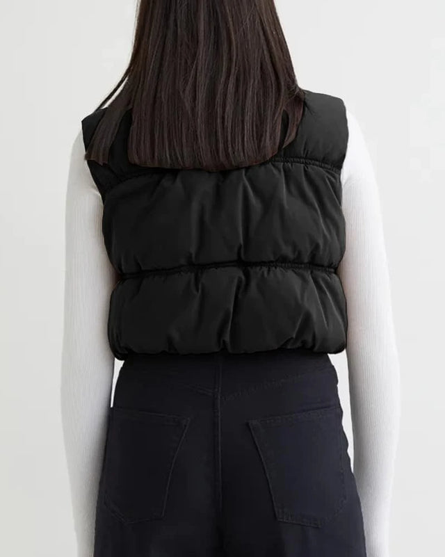 Cropped Puffer Vest