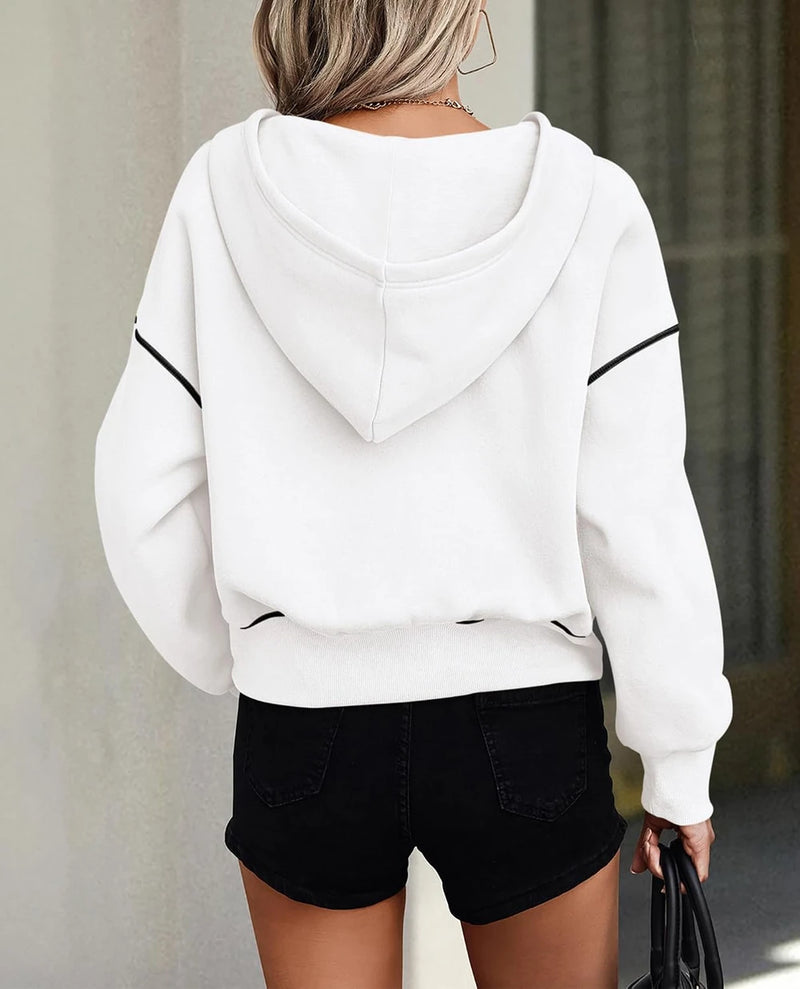 half zip fleece hoodie