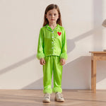 Silky Satin Kids Christmas Pajamas