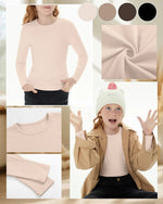 ribbed cotton girls long sleeve layering tops