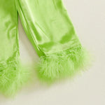 Silky Satin Kids Christmas Pajamas