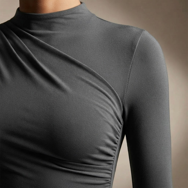 Long Sleeve Ruched Bodysuit