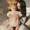 Plaid Infant Romper Headband Set